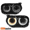 For 2015-2022 Dodge Challenger HID/Xenon Type Headlights Pair w/ LED DRL Signal