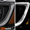 For 17-21 Jeep Grand Cherokee HID Black Bezel Headlights Pair w/LED DRL Signal