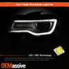 For 17-21 Jeep Grand Cherokee HID Chrome Bezel Headlights Pair w/LED DRL Signal