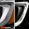 For 17-21 Jeep Grand Cherokee HID Chrome Bezel Headlights Pair w/LED DRL Signal