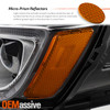For 17-21 Jeep Grand Cherokee HID Chrome Bezel Headlights Pair w/LED DRL Signal