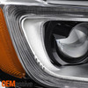 For 17-21 Jeep Grand Cherokee HID Chrome Bezel HeadLamp Passenger LED DRL Signal