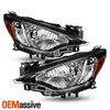 For 2016-2020 Toyota Yaris / 2016 Scion iA Black Headlight Pair Driver+Passenger