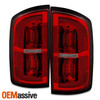 For 2007-2008 Dodge Ram 1500 07-09 Ram 2500 3500 LED Red Clear Tail Lights Pair