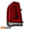 For 15-23 Chrysler 300 LED Tail Lights Rear Lamp Smoked Red Lens Driver Assembly