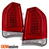 For 15-23 Chrysler 300 LED Tail Light Rear Lamp Chrome Bezel Red Lens Assembly