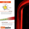 For 15-23 Chrysler 300 LED Tail Lights Rear Lamp Smoked Red Lens Passenger Side