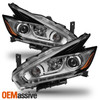 For 2015-2016 Nissan Murano [LED DRL Running] Projector Chrome Headlights Pair