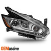 For 2015-2016 Nissan Murano LED DRL Running Projector Chrome Headlight Passenger