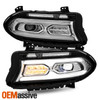 For 2015-2022 Dodge Charger Full LED DRL Signal Projector Chrome Headlights Pair