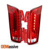 For 2010-2016 Cadillac SRX LED Running Reverse Chrome Red Clear Tail Lights Pair