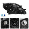 For 2012-2014 Nissan Versa Sedan [Halogen Type] Black Headlights Pair Left+Right