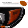 For 2012-2014 Nissan Versa Sedan [Halogen Type] Black Headlights Pair Left+Right