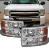 Fits 07-14 Silverado Headlight Headlamps Lights Aftermarket 2007-2014 Left+Right