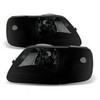 Fit 1997-2003 Ford F150 | 97-02 Expedition Black Bezel Headlights + Corner Light