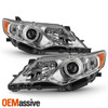 For 2012-2014 Camry Projector [Halogen Type] Chrome Headlights Left+Right Pair