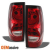 Fit 03-06 Chevy Silverado Pickup Red Clear Tail Lights Replacement