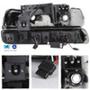 Fits Smoked 99-02 Silverado 00-06 Suburban Headlights +LED Bumper Signal Lights