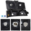 Fit 2003-2006 Silverado Avalanche Black Headlights + Bumper Signal Lights LH+RH