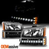 For 03-06 Avalanche 1500/2500 Silverado 1500HD/2500HD/3500 Headlights+LED Bumper