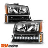 For 03-06 Avalanche 1500/2500 Silverado 1500HD/2500HD/3500 Headlights+LED Bumper