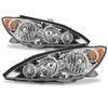 For 2005 2006 Toyota Camry Sedan Halogen Type Chrome Headlights Pair Left+Right