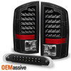 Fit 2002-2006 Ram 1500 03-06 2500 3500 Black LED Tail Lights+3rd Brake Lights