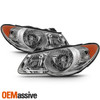 For 2007-2010 Elantra [Halogen Type] Chrome Headlights Pair Left+Right Headlamp