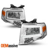 For 2007-2014 Ford Expedition LED Bar C-Tube Parking Lamp Chrome Headlights Pair