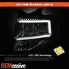 For 2007-2014 Ford Expedition LED Bar C-Tube Parking Lamp Chrome Headlights Pair