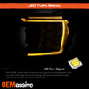 For 21-23 GMC Yukon XL SLE|SLT Full LED Chrome HeadLamp Switchback Signal Driver