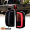 For 14-18 GMC Sierra 1500 2500HD 3500HD [C-Tube] LED Black Smoke Tail Light Pair
