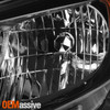 For 2014-2016 Nissan Versa Note Black Headlights Headlamp Driver+Passenger Pair