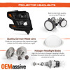 For 2015-2020 Chevy Suburban|Tahoe Halogen Projector Headlights Pair w/ LED DRL