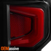 For 2019-2024 Chevy Silverado 1500 2500HD LED Tube DRL Black Smoked Tail Lights