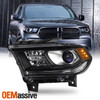 For 2014-2017 Dodge Durango Halogen Projector Black Headlight Driver w/o LED DRL