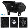 For 14-17 Dodge Durango Halogen Projector Black Headlight Passenger w/o LED DRL