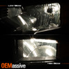 For 2022-2024 Chevy Silverado 1500 Halogen Type Black Headlights Pair Left+Right