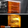 For 2022-2024 Chevy Silverado 1500 Halogen Type Black Headlights Pair Left+Right