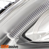 For 2011-2014 Chrysler 200 Halogen Type Projector Chrome HeadLamp Pair w/LED DRL