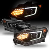 For 18-21 Chevy Traverse HID Type Glossy Black Headlight w/LED Sequential Turn