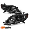 For 2011-2016 Toyota Sienna SE Halogen Projector Headlight Headlamp Set Black