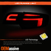For 2003-2008 Audi A3 Full LED Brake Parking Turn Signal Black Tail Lights Pair