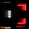 For 2021-2023 Ford F150 LED DRL Halogen Type Black Tail Lights w/Blind Spot Hole
