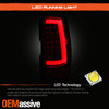 For 07-14 Chevy Suburban Tahoe GMC Yukon Full LED C-Tube DRL Chrome Tail Lights