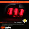 For 2005-2009 Ford Mustang LED Tail Light Rear Brake Lamp Smoke Lens Assembly