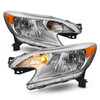 For 2014-2016 Nissan Versa Note Chrome Headlight Headlamp Driver+Passenger Pair
