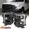 For 15-17 Ford F150 Full LED DRL Sequential Signal Greeting Projector Headlights