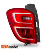 For 2016-2017 Chevy Equinox [Halogen Type] Chrome Red Tail Light Driver Left
