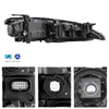 For 15-17 Chrysler 200 HID w/ LED DRL Black Trim Projector Headlight Driver Side